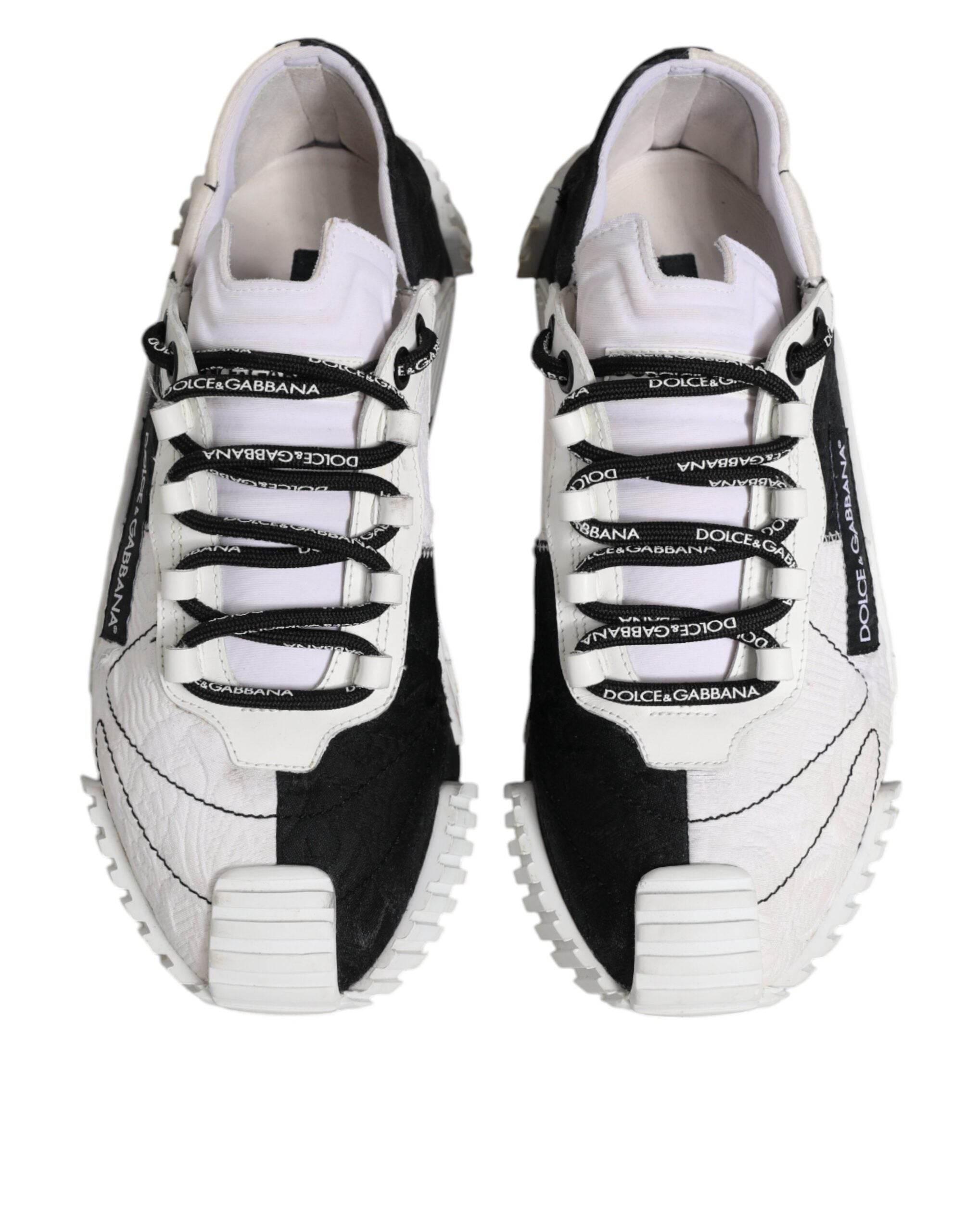 Dolce & Gabbana White Black NS1 Low Top Sneakers Shoes - Hilstor