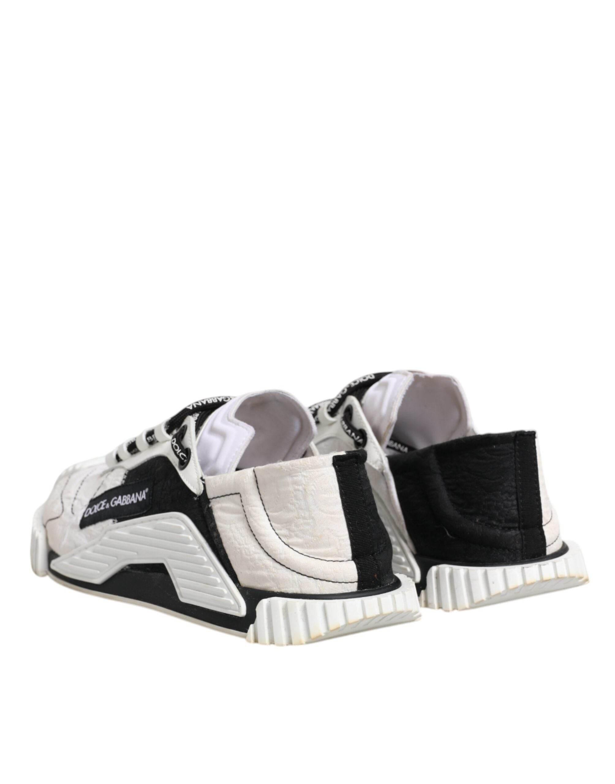 Dolce & Gabbana White Black NS1 Low Top Sneakers Shoes - Hilstor