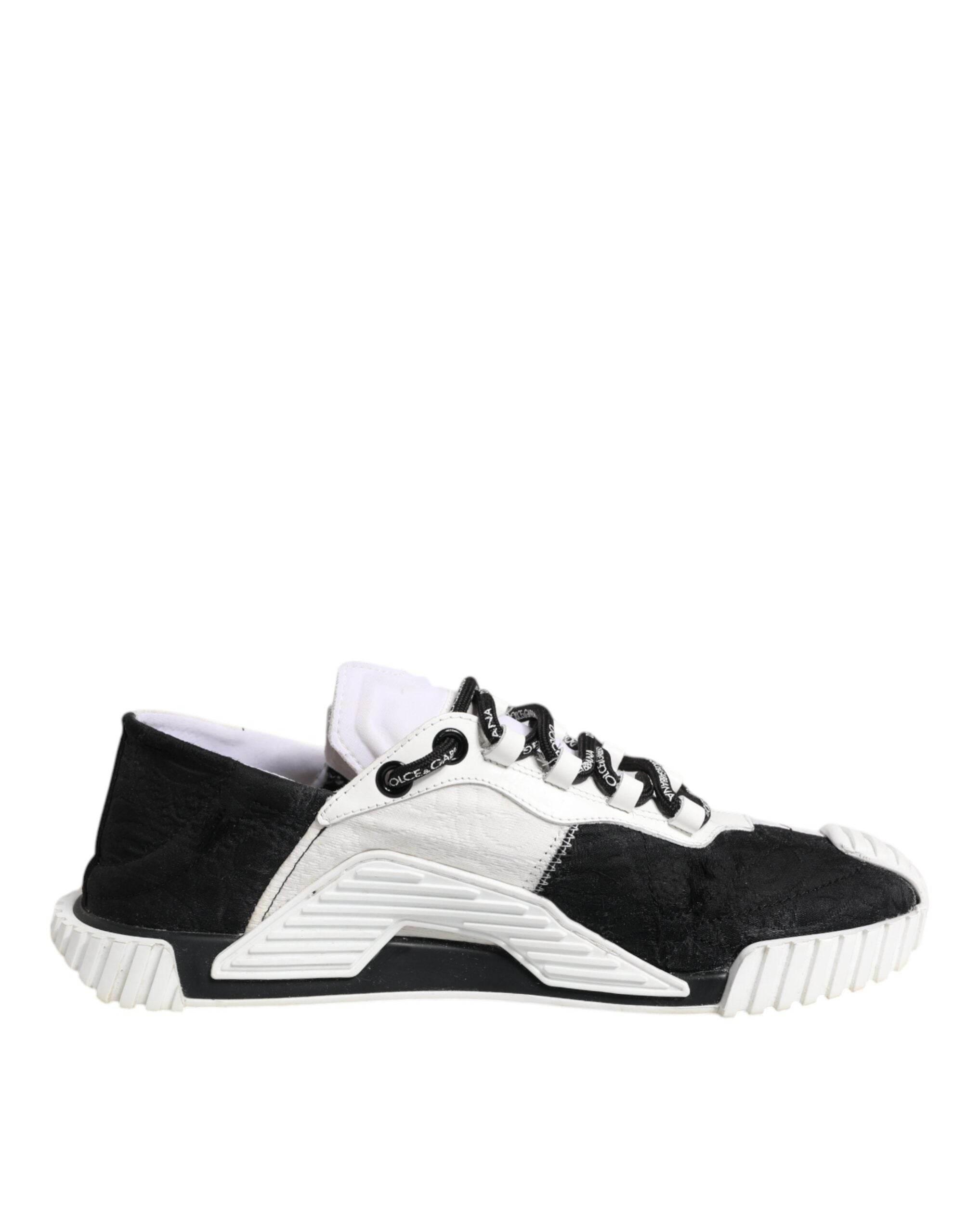 Dolce & Gabbana White Black NS1 Low Top Sneakers Shoes - Hilstor