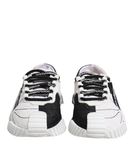 Dolce & Gabbana White Black NS1 Low Top Sneakers Shoes - Hilstor