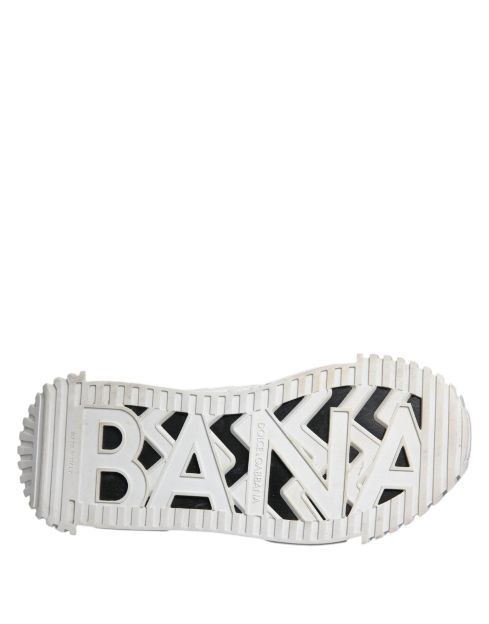 Dolce & Gabbana White Black NS1 Low Top Sneakers Shoes - Hilstor