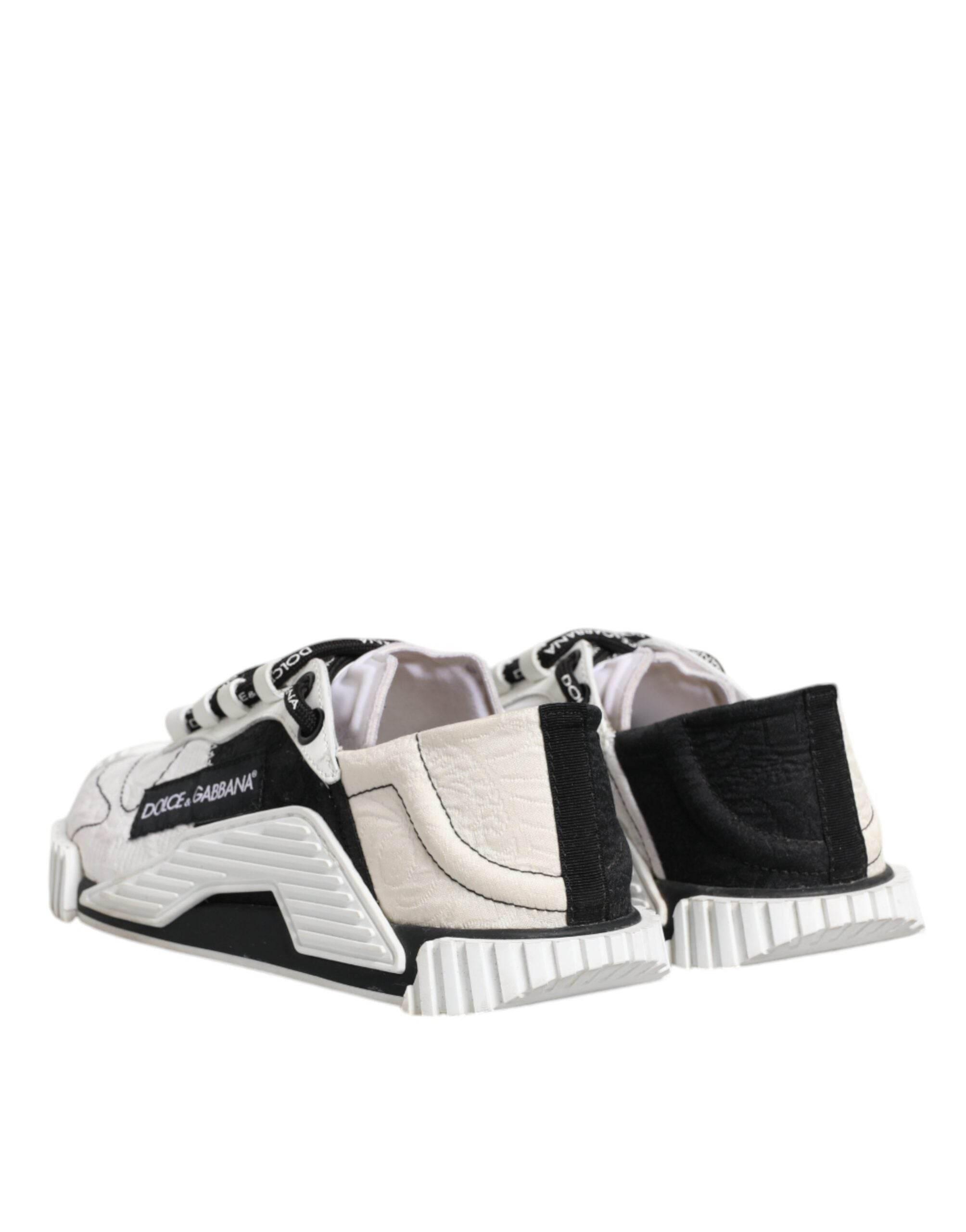 Dolce & Gabbana White Black NS1 Low Top Sneakers Shoes - Hilstor