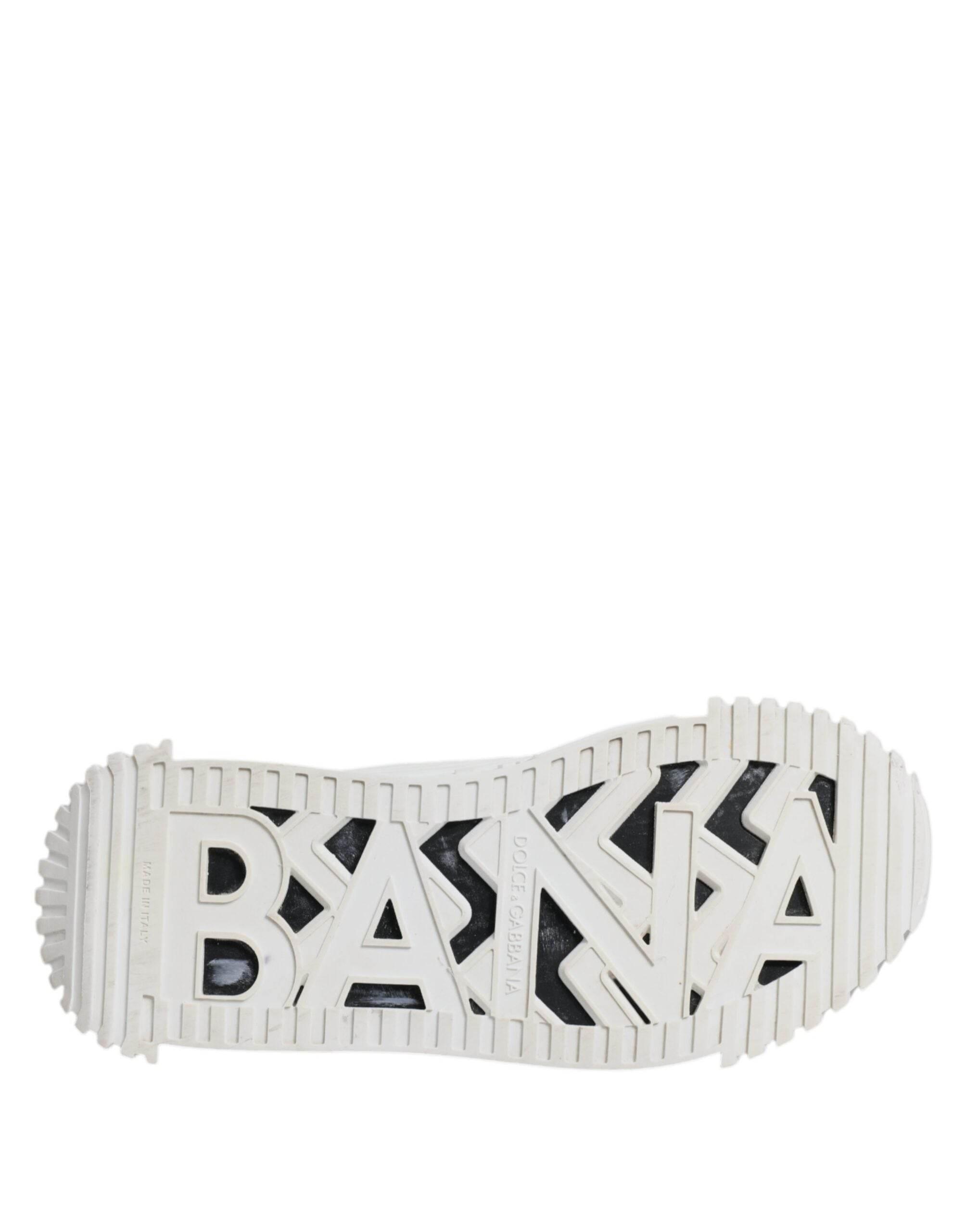 Dolce & Gabbana White Black NS1 Low Top Sneakers Shoes - Hilstor
