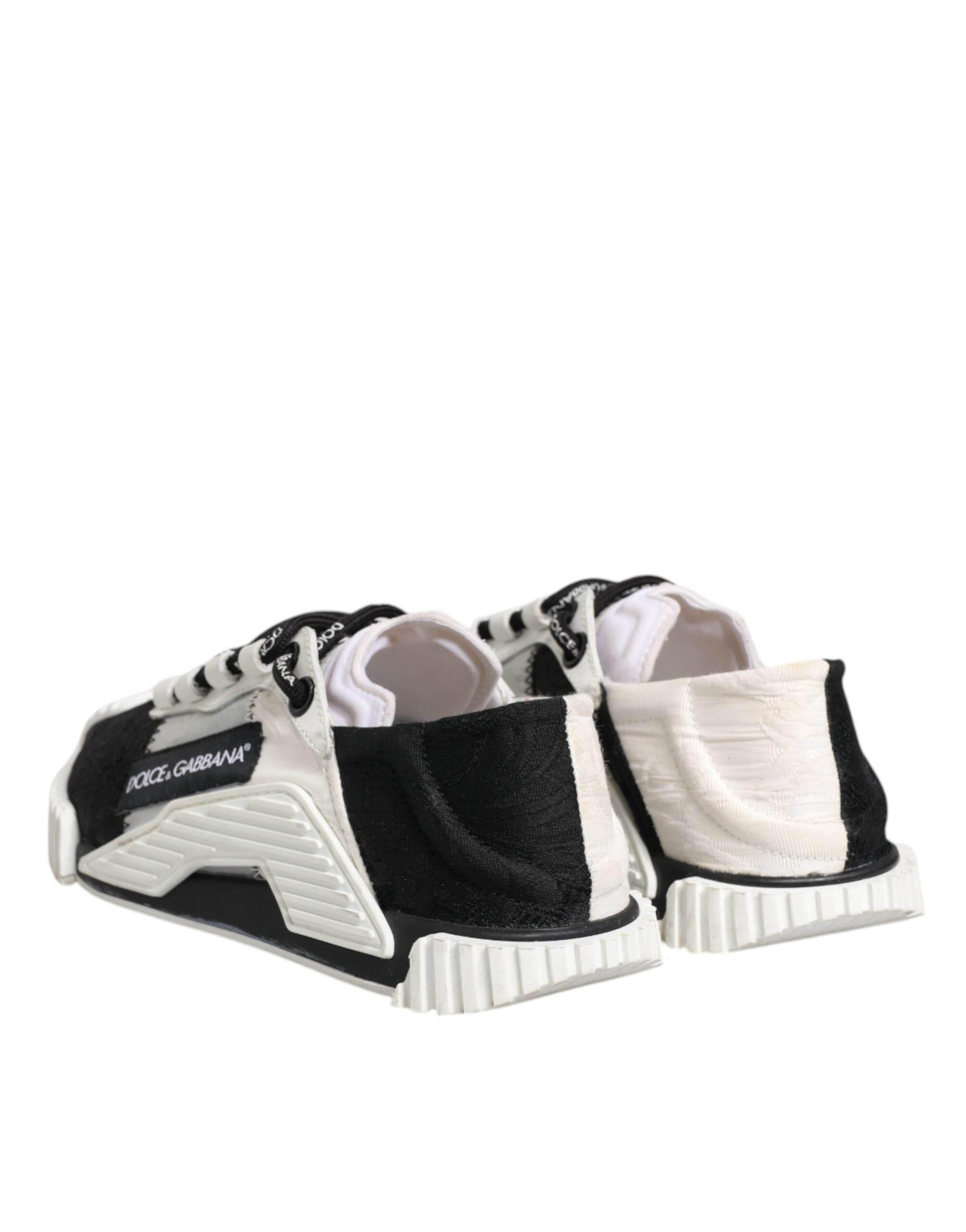 Dolce & Gabbana White Black NS1 Low Top Sneakers Shoes - Hilstor