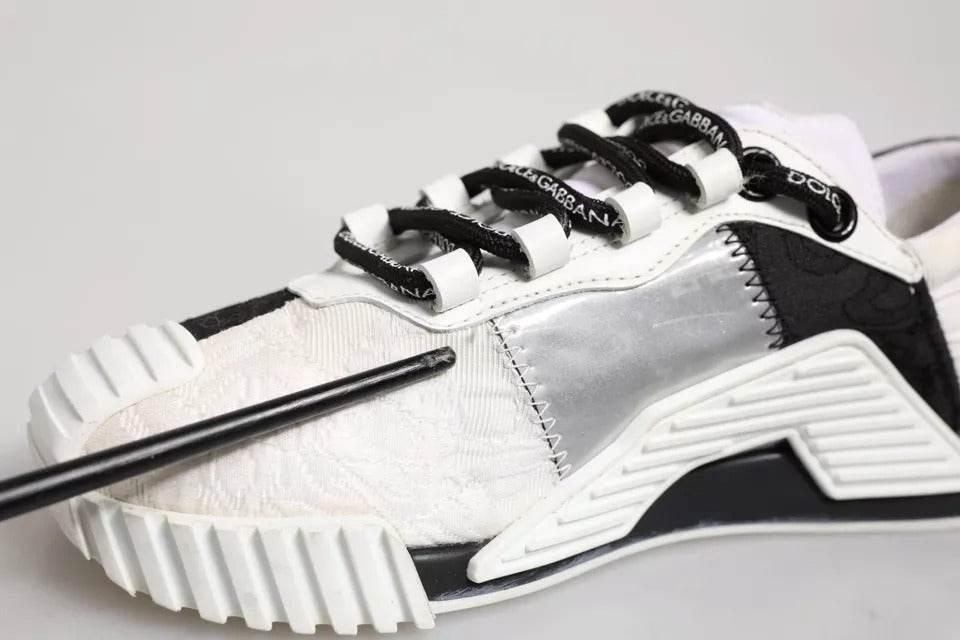 Dolce & Gabbana White Black NS1 Low Top Sneakers Shoes - Hilstor