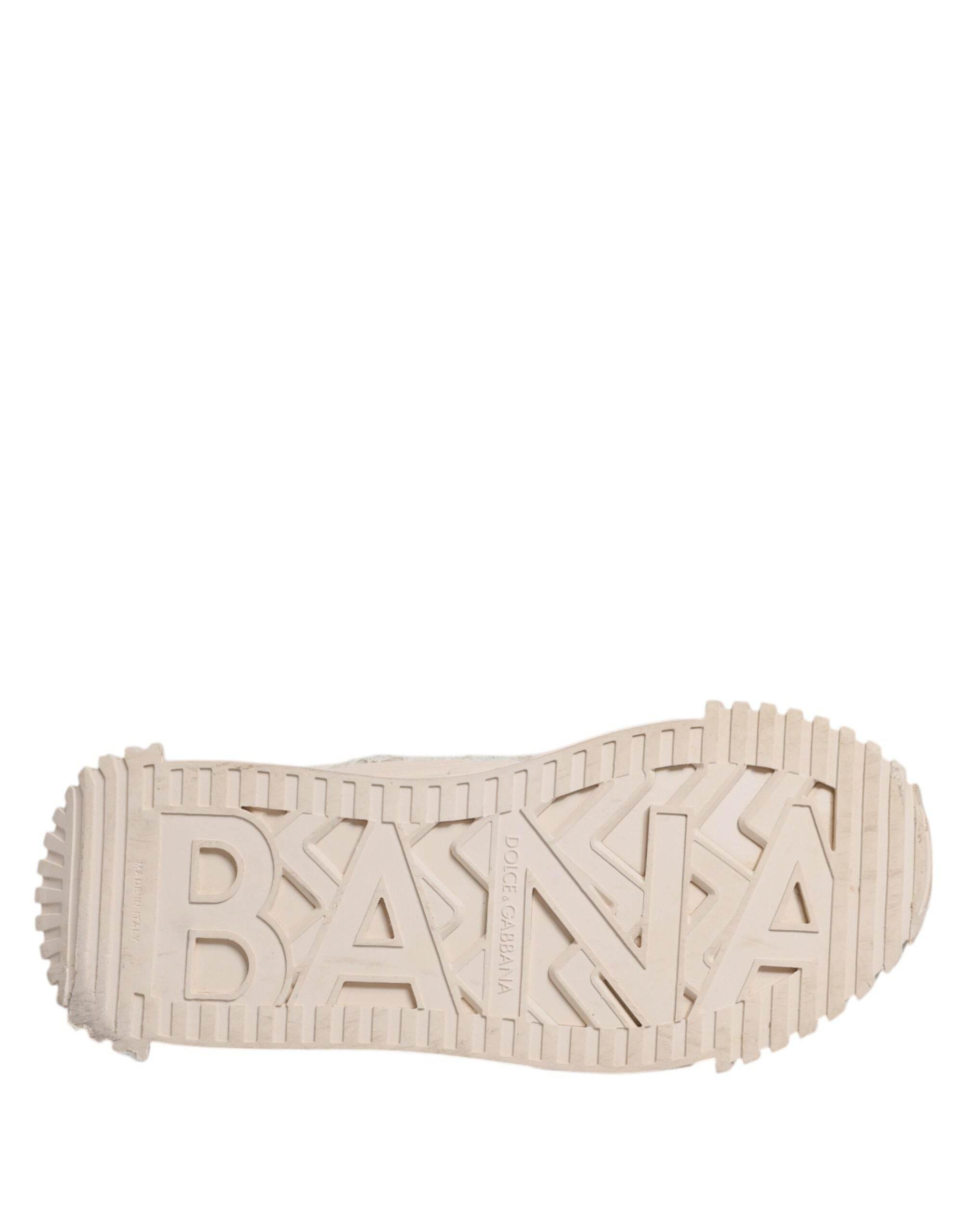 Dolce & Gabbana White Lace NS1 Low Top Sneaker Sports Shoes - Hilstor