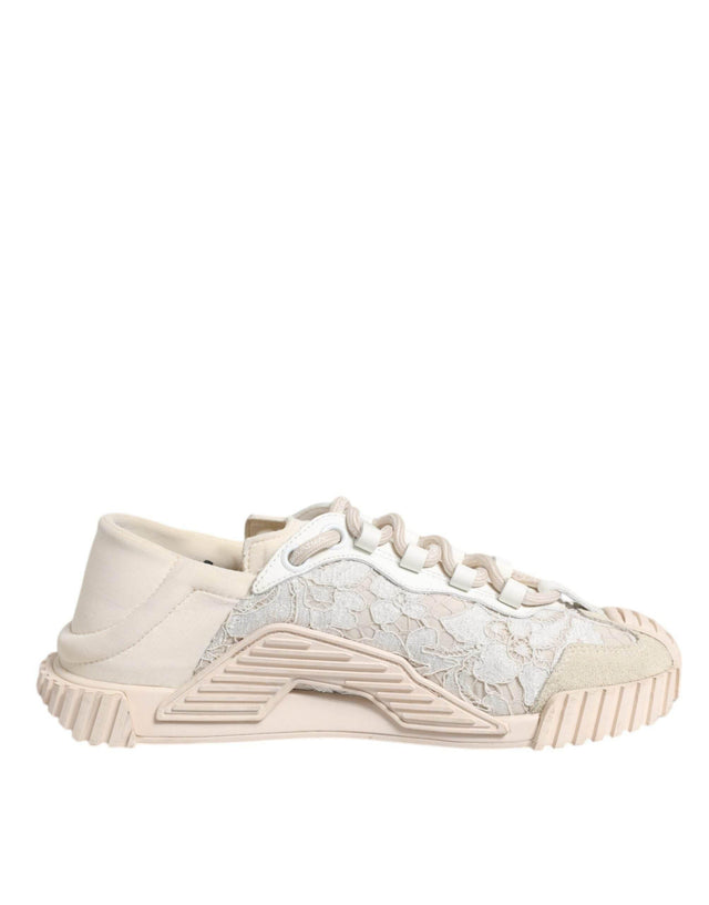 Dolce & Gabbana White Lace NS1 Low Top Sneaker Sports Shoes - Hilstor