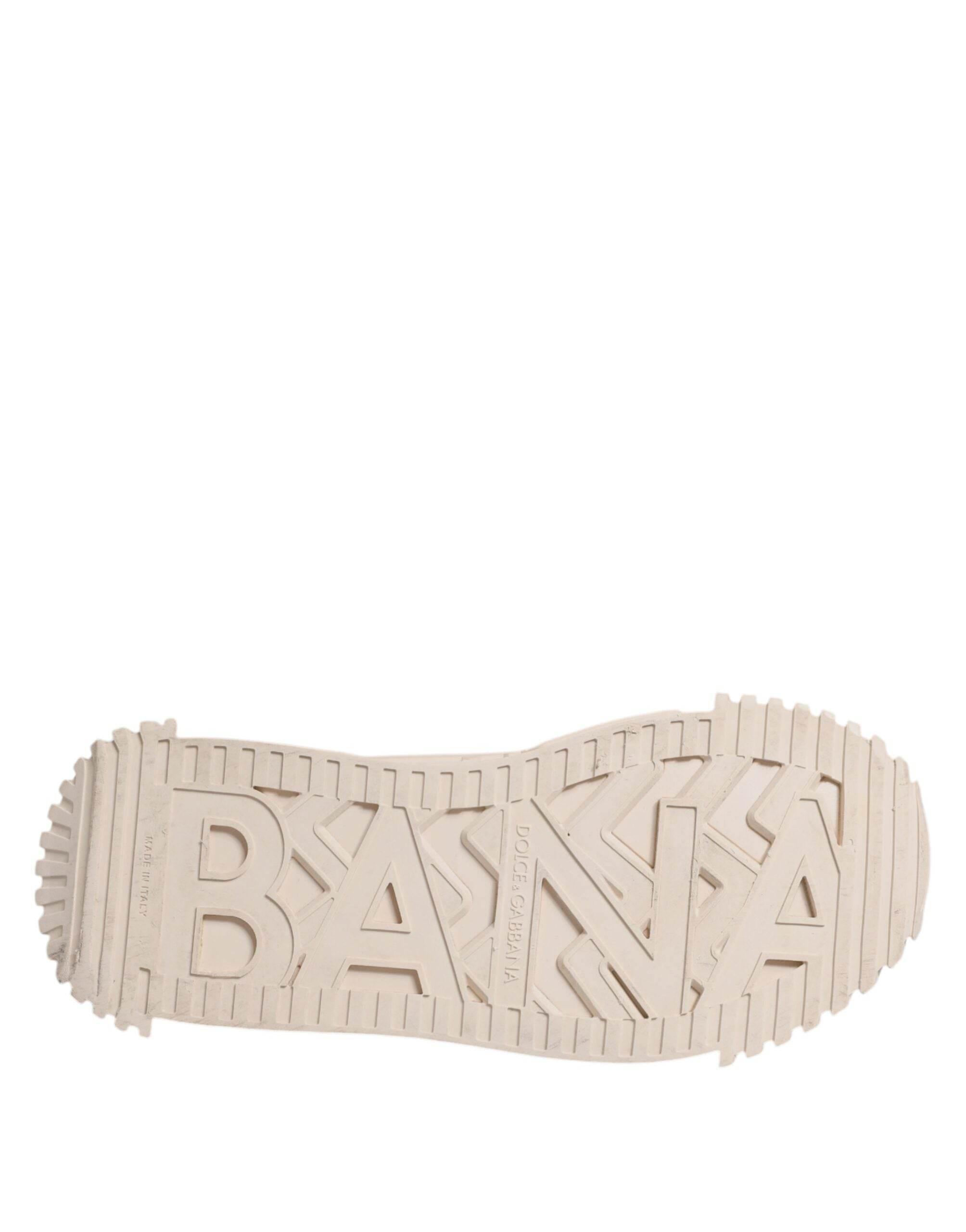 Dolce & Gabbana White Lace NS1 Low Top Sneaker Sports Shoes - Hilstor