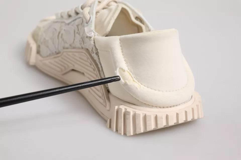 Dolce & Gabbana White Lace NS1 Low Top Sneaker Sports Shoes - Hilstor