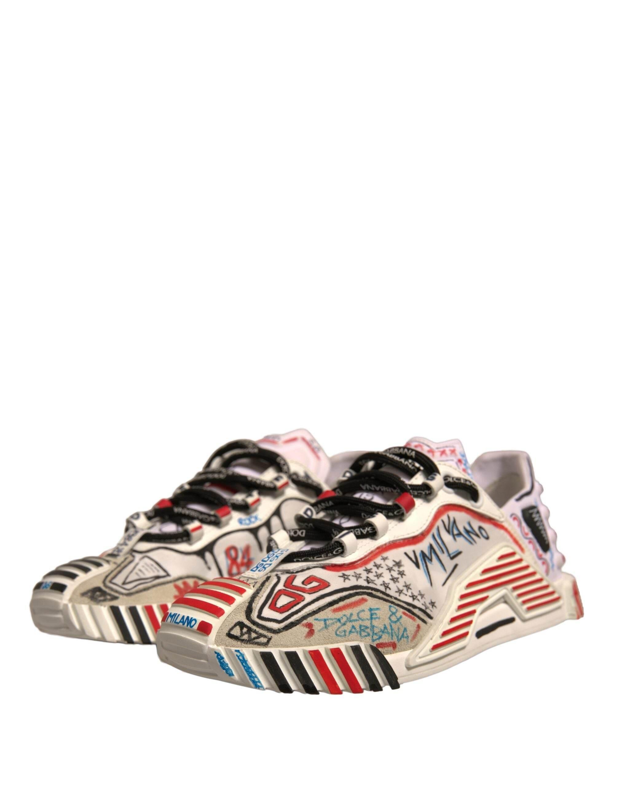 Dolce & Gabbana Multicolor Suede Fabric NS1 Sneakers Shoes - Hilstor