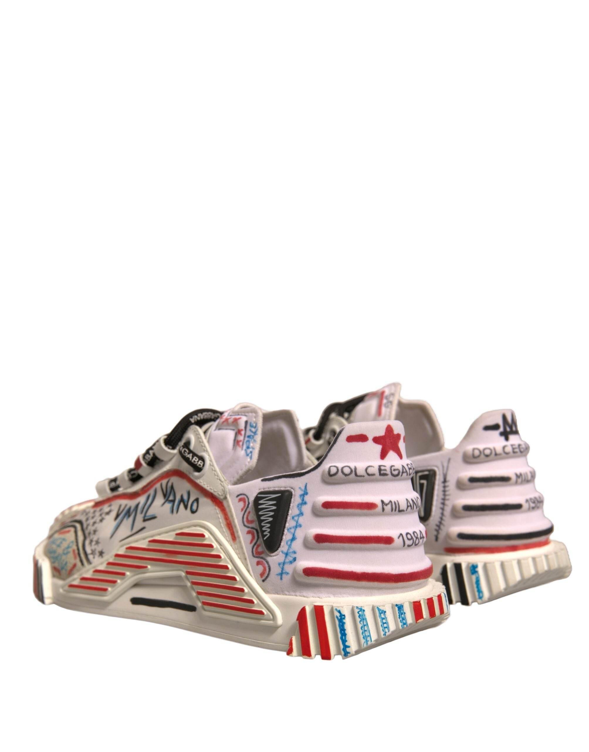 Dolce & Gabbana Multicolor Suede Fabric NS1 Sneakers Shoes - Hilstor