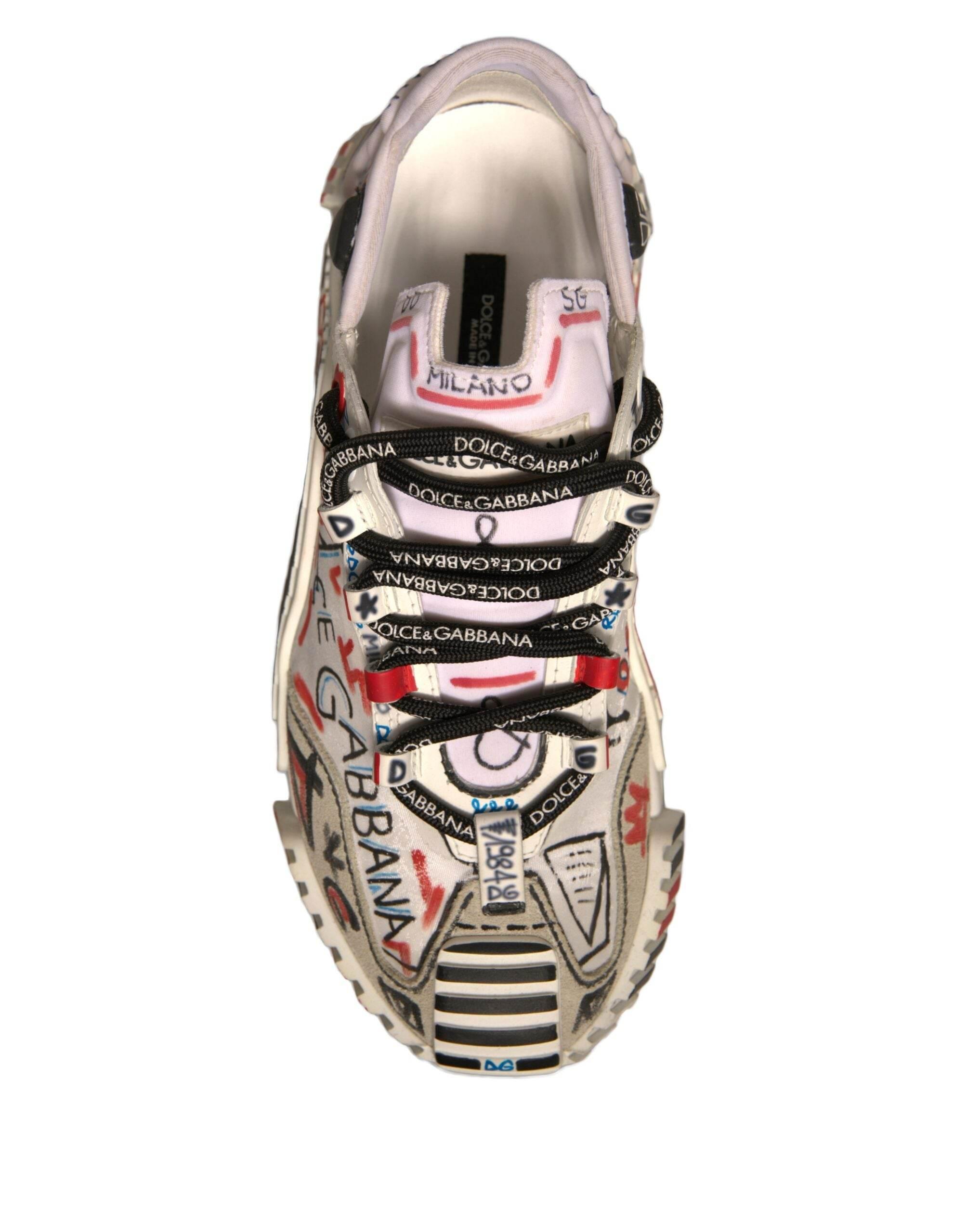 Dolce & Gabbana Multicolor Suede Fabric NS1 Sneakers Shoes - Hilstor