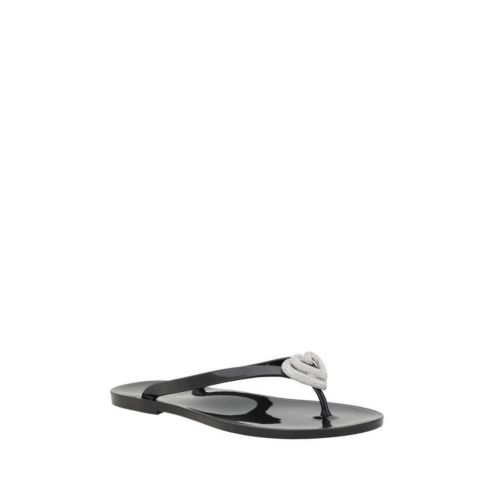 MACH & MACH Flip-flop Sandals with double heart - Hilstor