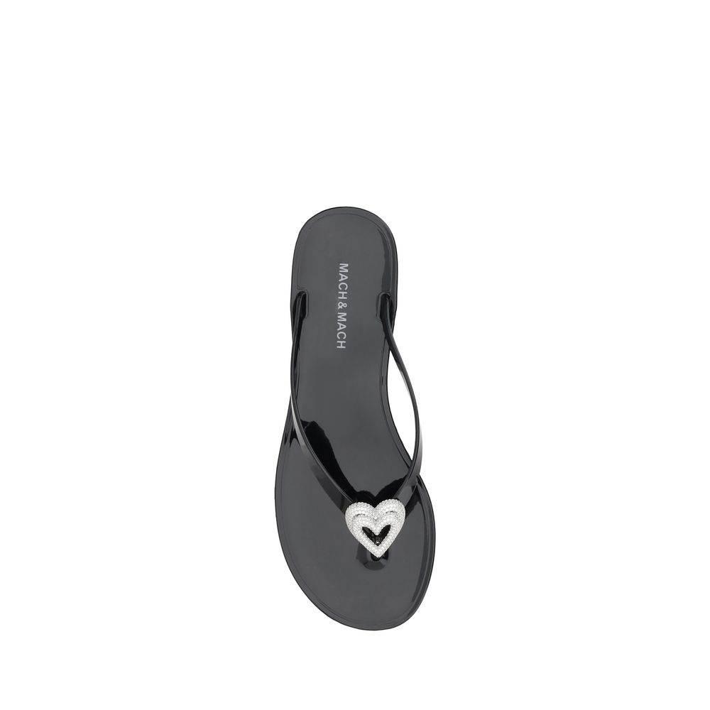 MACH & MACH Flip-flop Sandals with double heart - Hilstor
