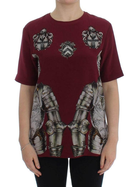 Dolce & Gabbana Enchanted Sicily Silk Blouse with Knight Print - Hilstor