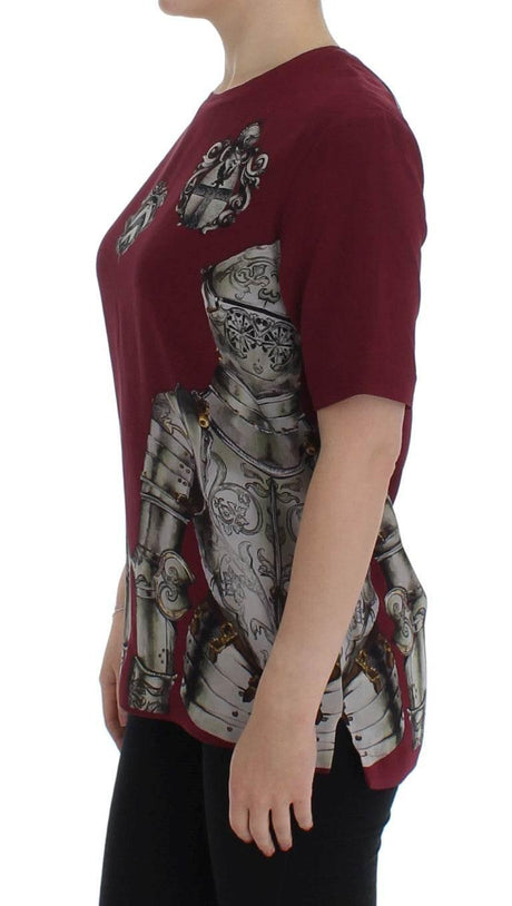 Dolce & Gabbana Enchanted Sicily Silk Blouse with Knight Print - Hilstor