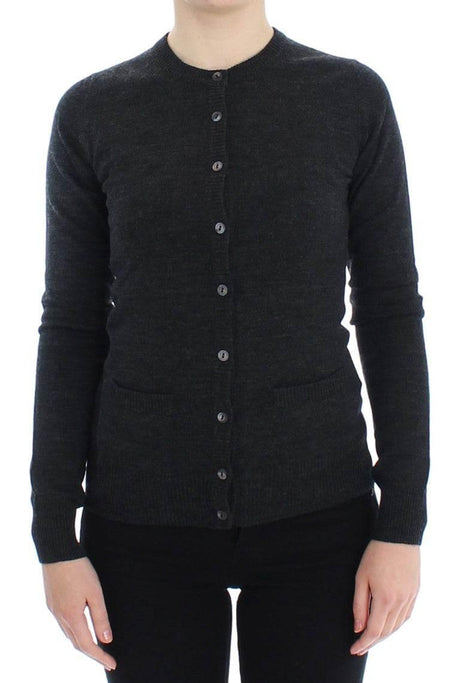 Dolce & Gabbana Gray Wool Button Cardigan Sweater - Hilstor