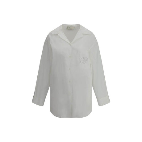 Blumarine Shirt with strassed logo - Hilstor