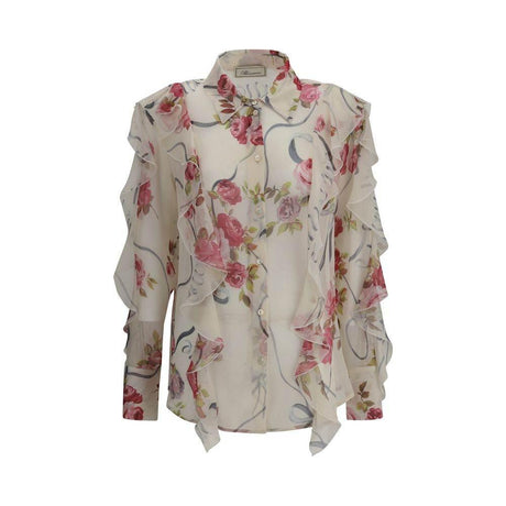 Blumarine Floral silk chiffon Shirt - Hilstor