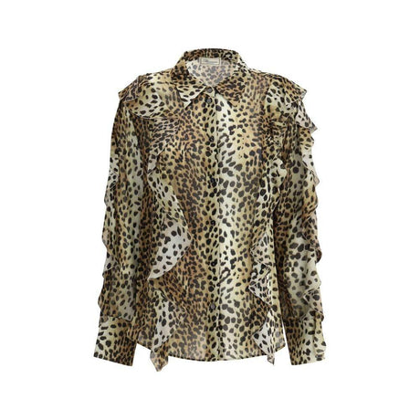 Blumarine Silk chiffon leopard Shirt - Hilstor
