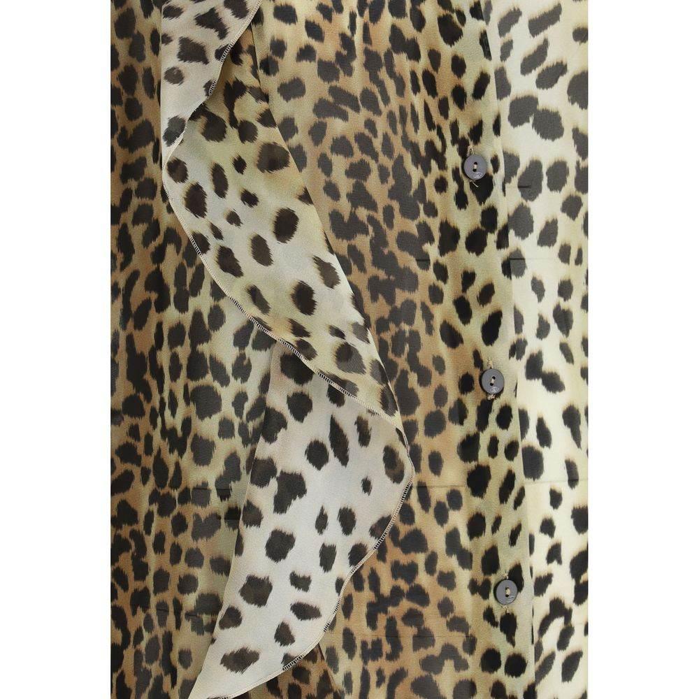 Blumarine Silk chiffon leopard Shirt - Hilstor