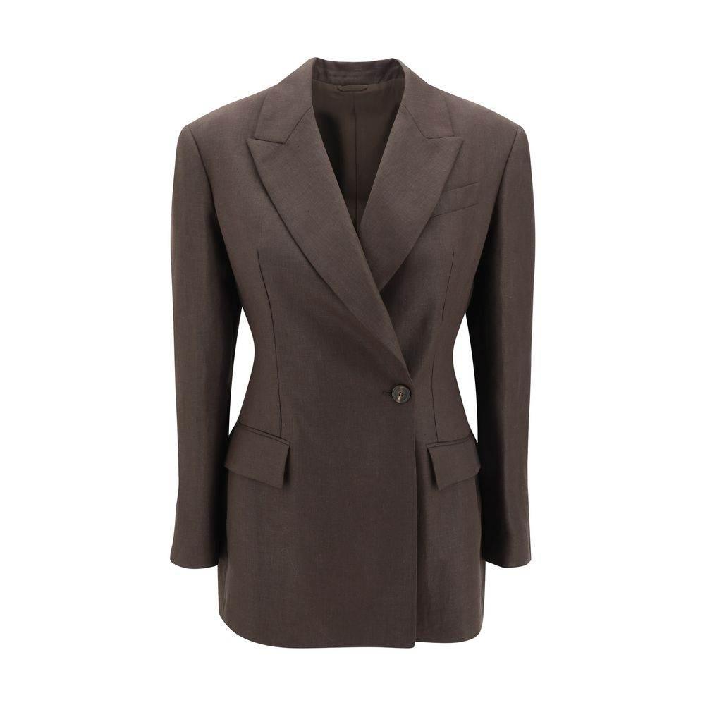 Brunello Cucinelli Linen Blazer Jacket - Hilstor