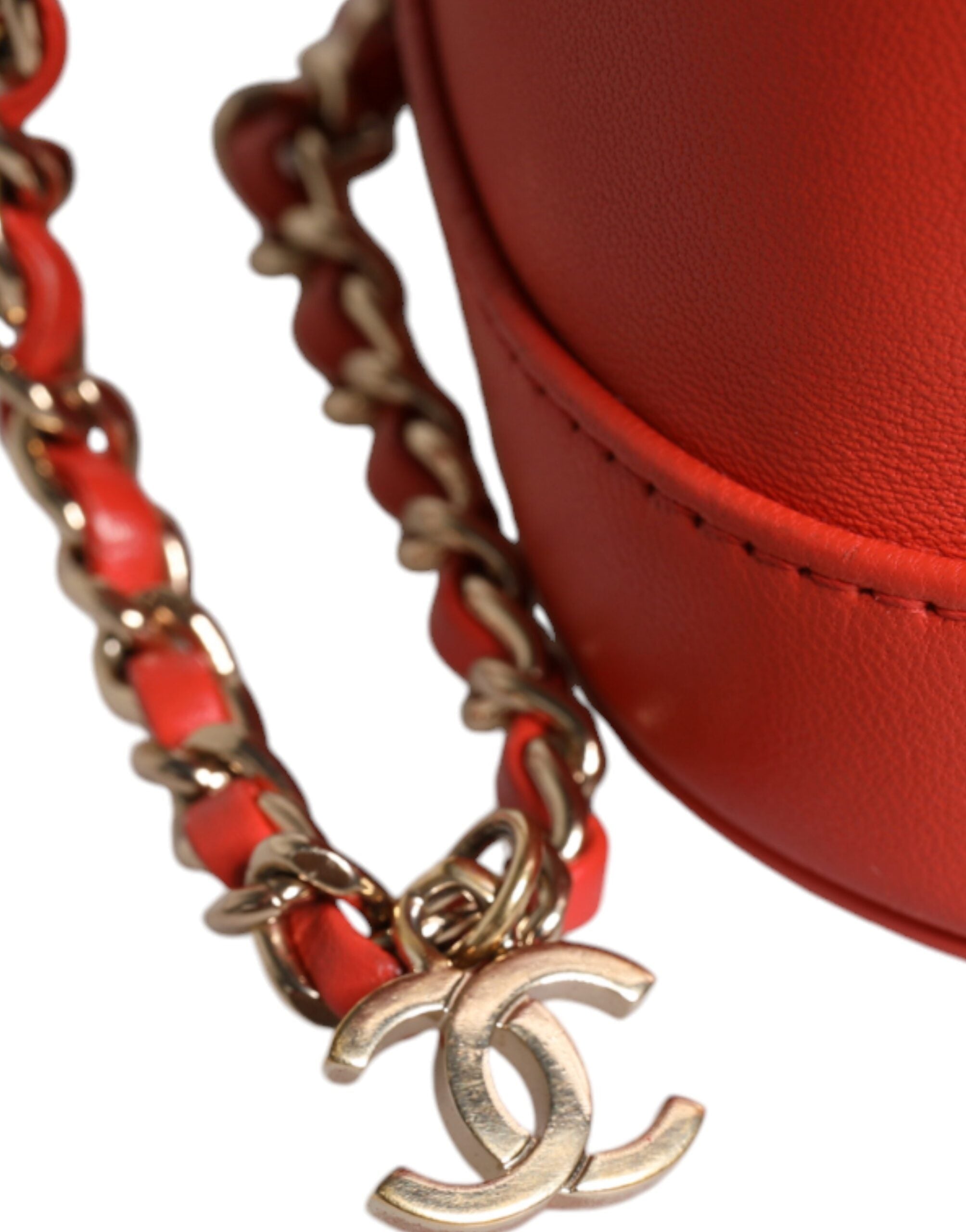 Chanel Orange Coco Mark Vanity Chain Skulder Håndpung