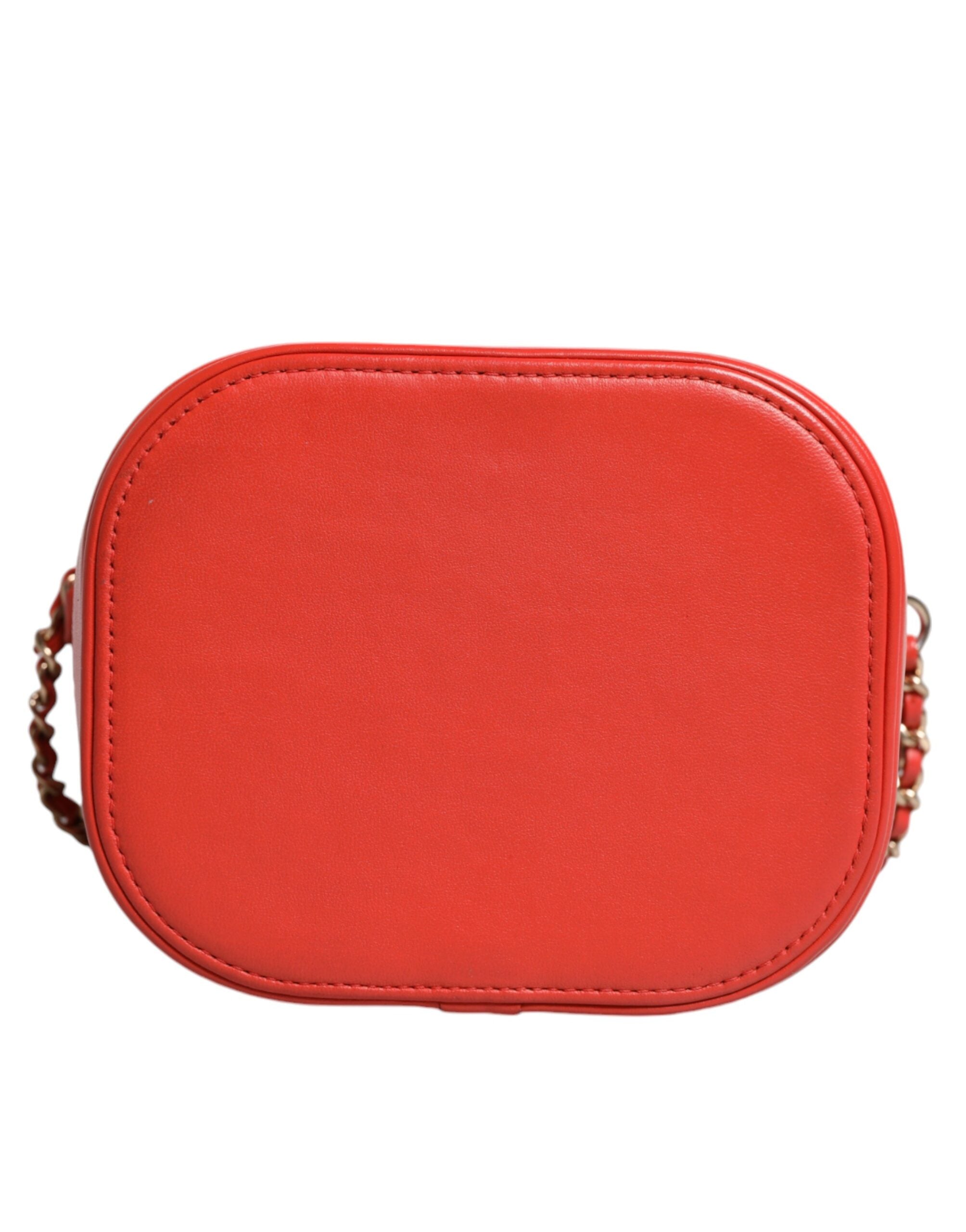 Chanel Orange Coco Mark Vanity Chain Skulder Håndpung