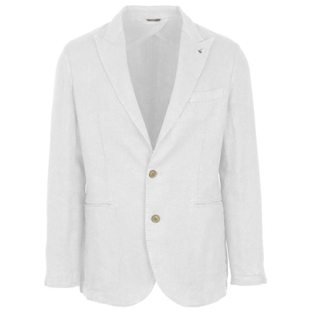 AT.P.CO White Linen Blazer - Hilstor