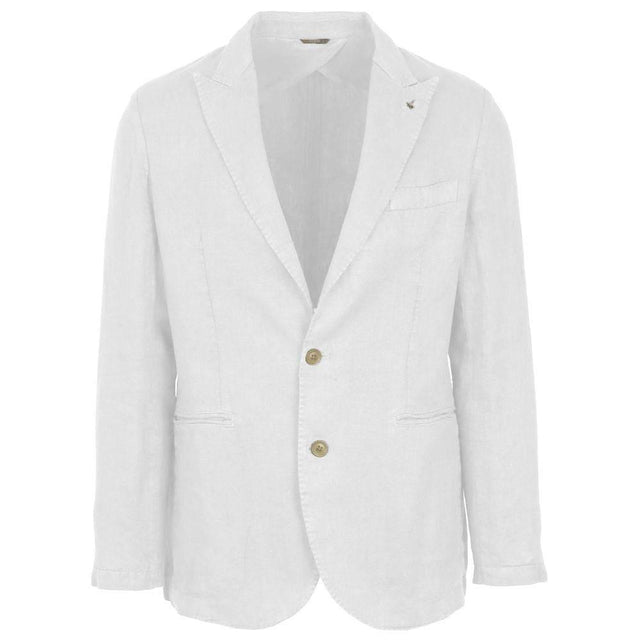 AT.P.CO White Linen Blazer - Hilstor