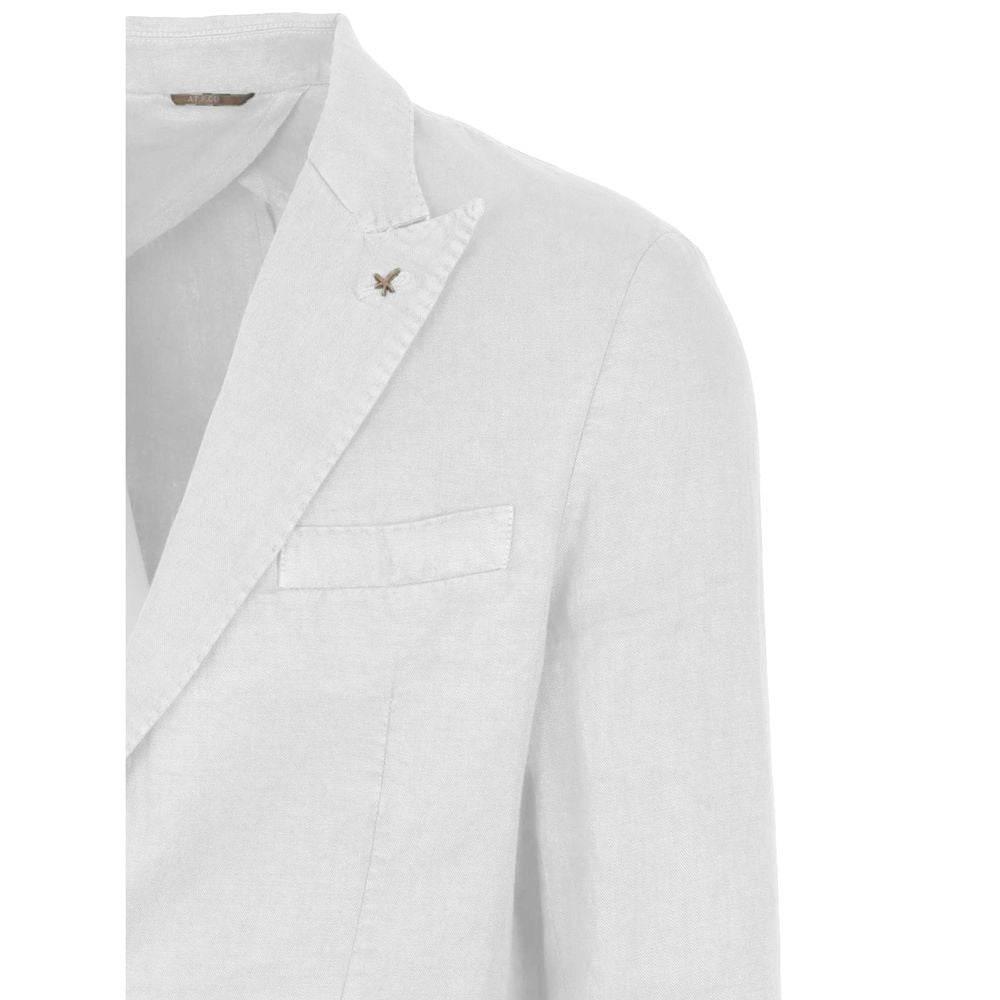 AT.P.CO White Linen Blazer - Hilstor