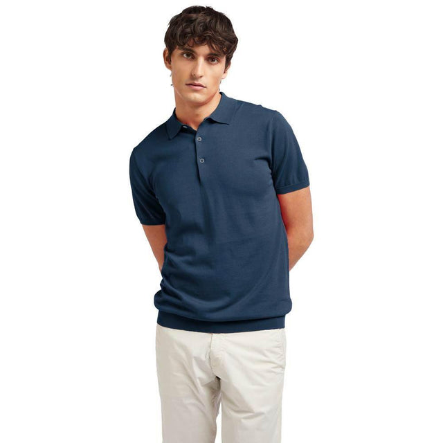 AT.P.CO Blue Cotton Polo Shirt - Hilstor