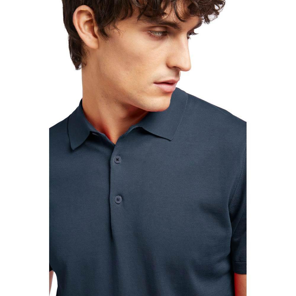 AT.P.CO Blue Cotton Polo Shirt - Hilstor