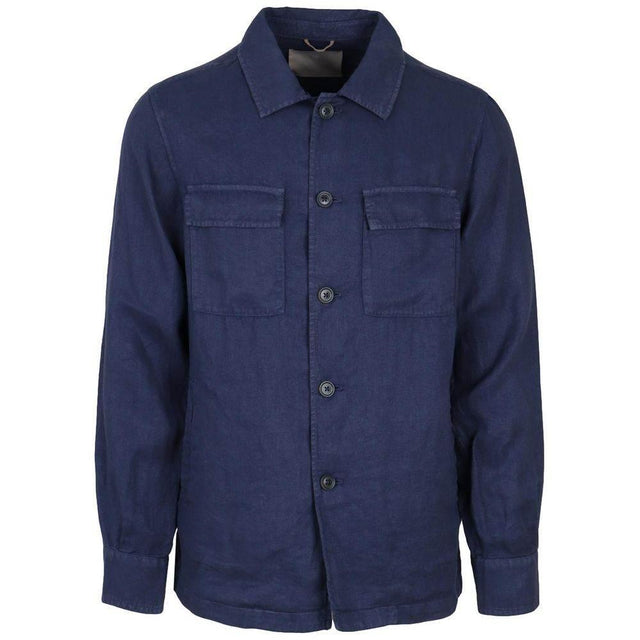 AT.P.CO Blue Linen Shirt - Hilstor