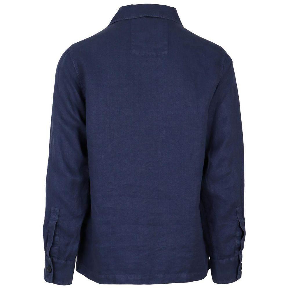 AT.P.CO Blue Linen Shirt - Hilstor