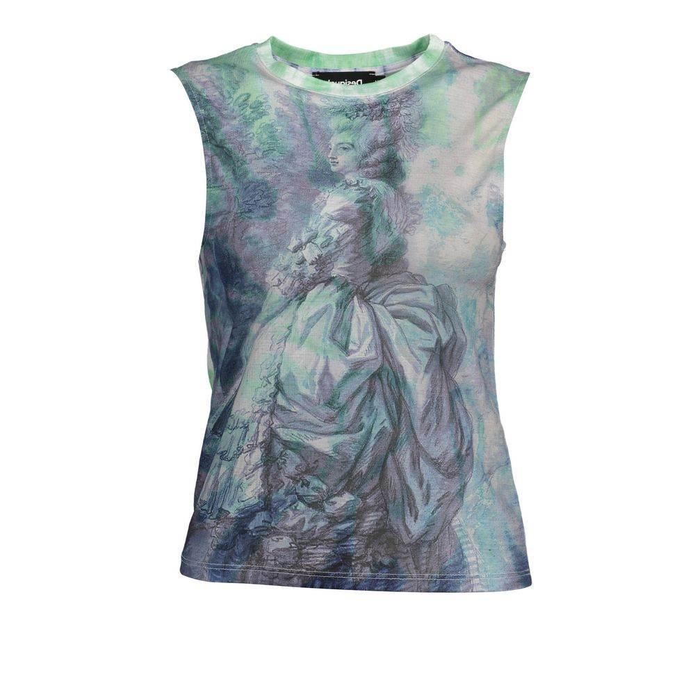 Desigual Light Blue Polyester Women Top - Hilstor