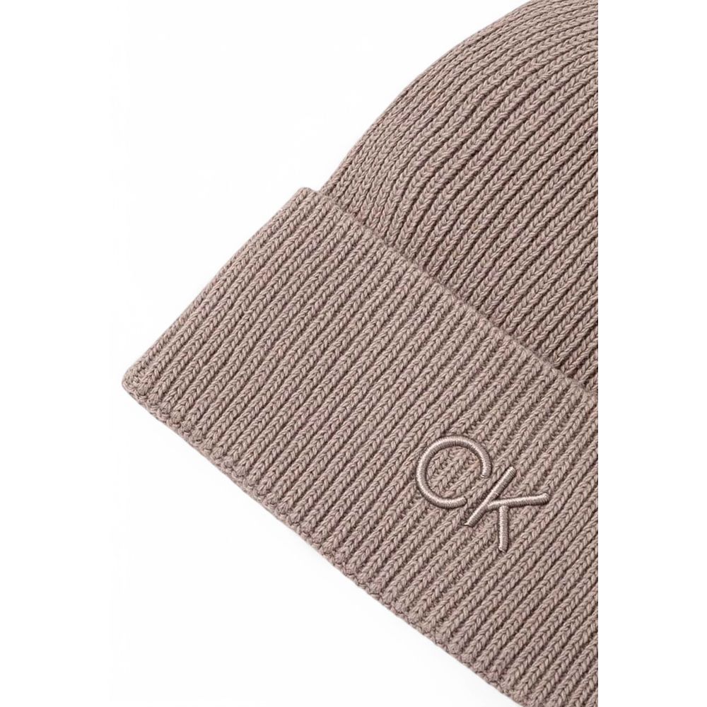 Calvin Klein Beige økologisk bomuldshat