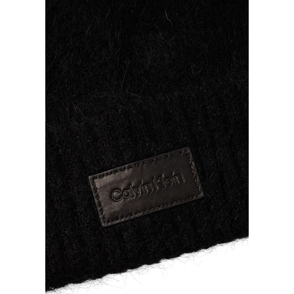 Calvin Klein Black Alpaca Leather Hat