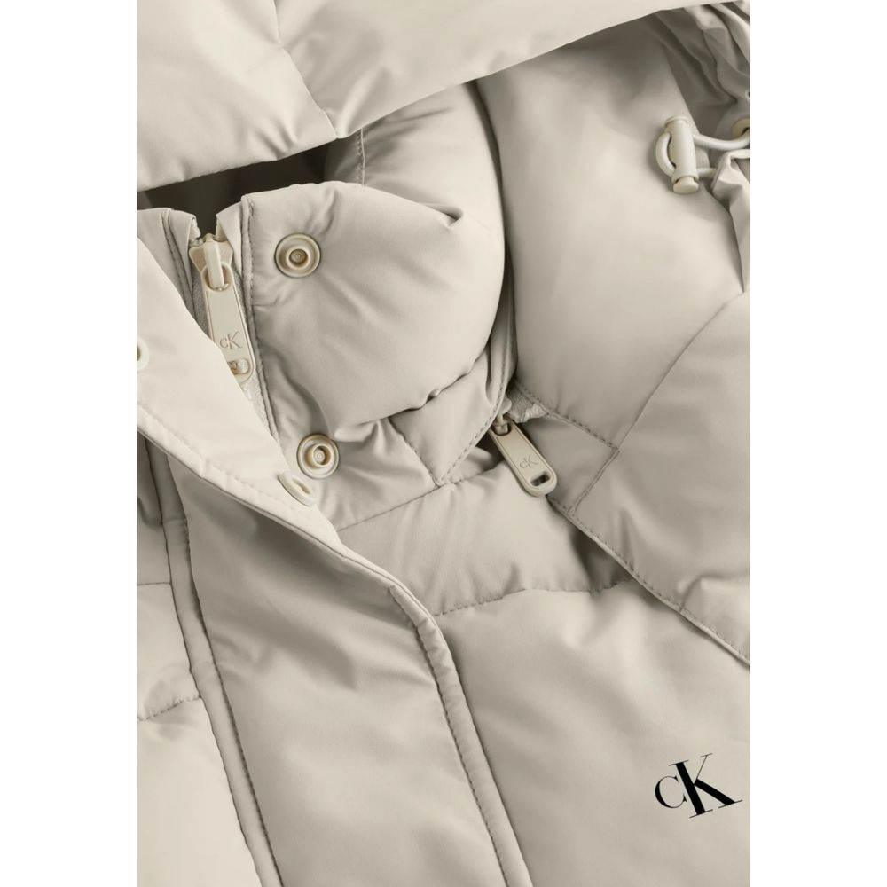 Calvin Klein Jeans Beige Recycled Polyester Jackets & Coat - Hilstor