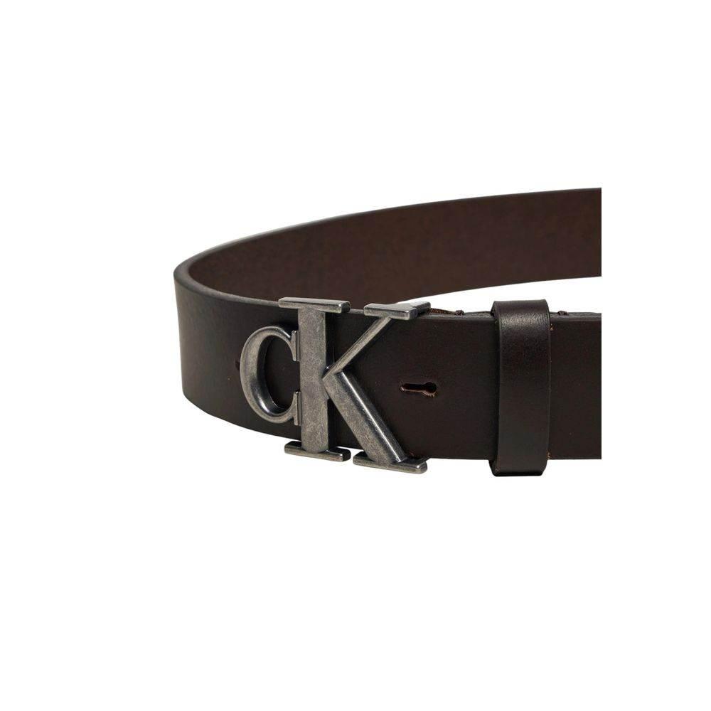 Calvin Klein Jeans Brown Leather Belt - Hilstor