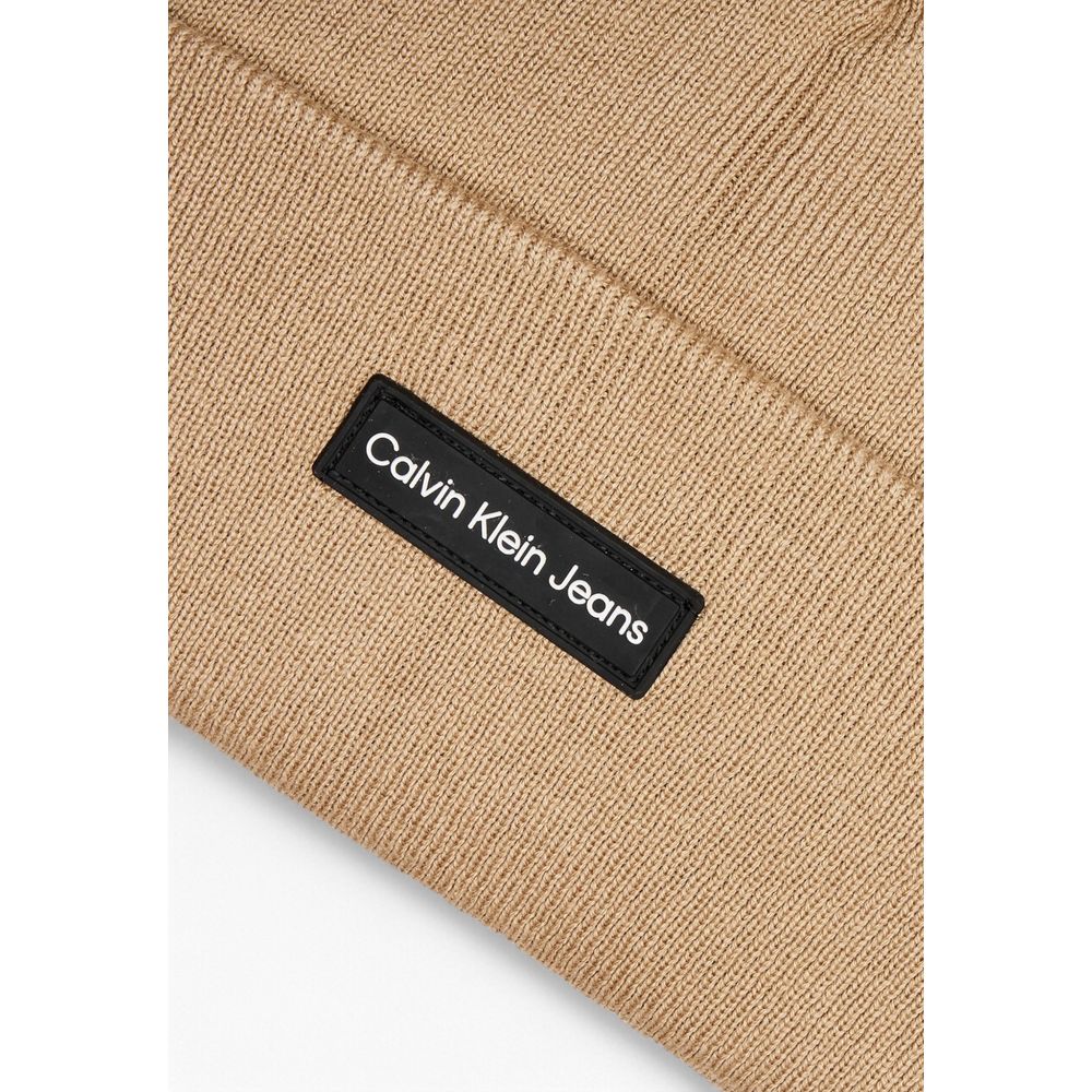 Calvin Klein Beige Genbrugspolyester Hatte & Kasket