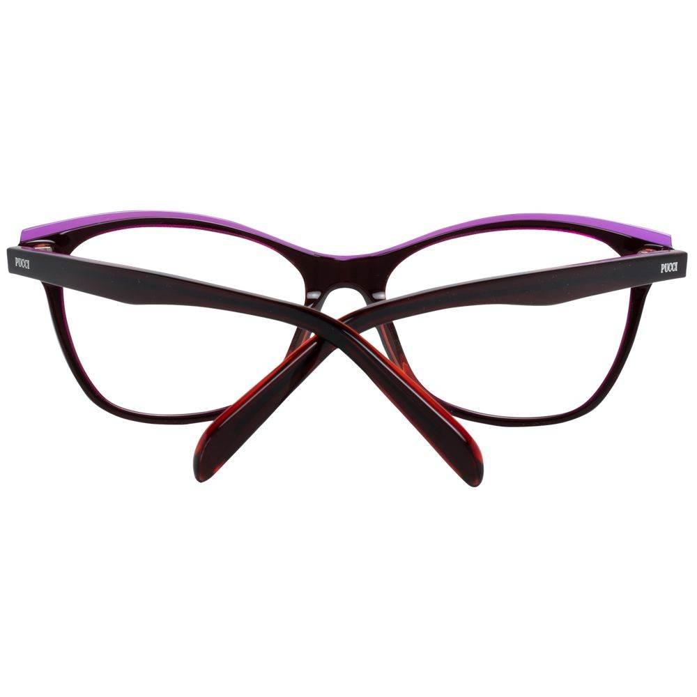 Emilio Pucci Burgundy Women Glasses Frame - Hilstor