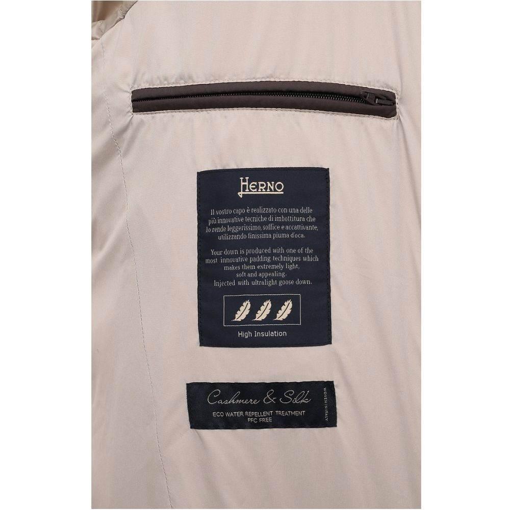 Herno Beige Cashmere Men Jacket - Hilstor