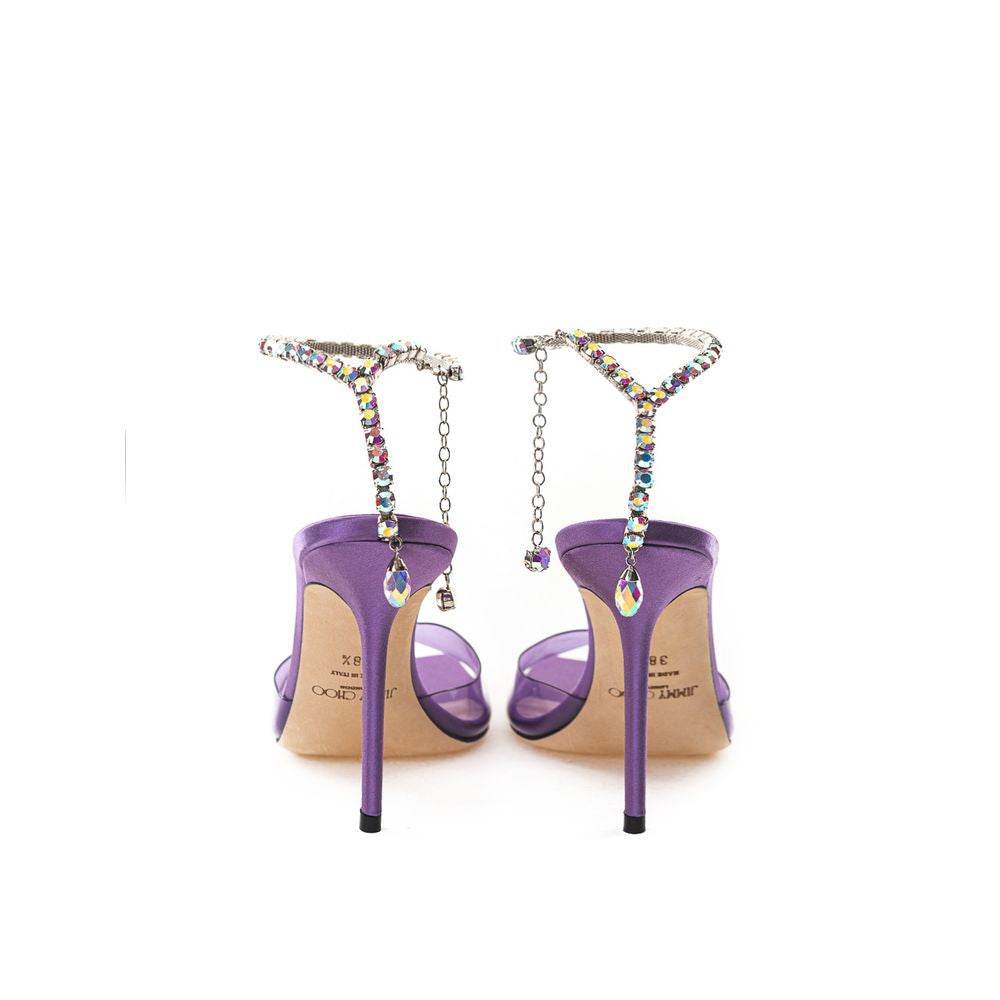 Jimmy Choo Purple Raso Sandal - Hilstor