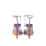 Jimmy Choo Purple Raso Sandal - Hilstor