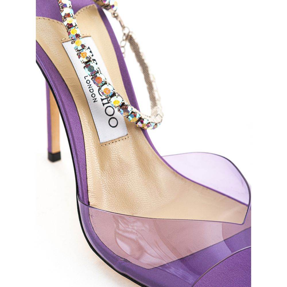Jimmy Choo Purple Raso Sandal - Hilstor
