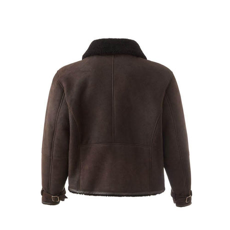Lardini Elegant Montone Leather Brown Jacket - Hilstor