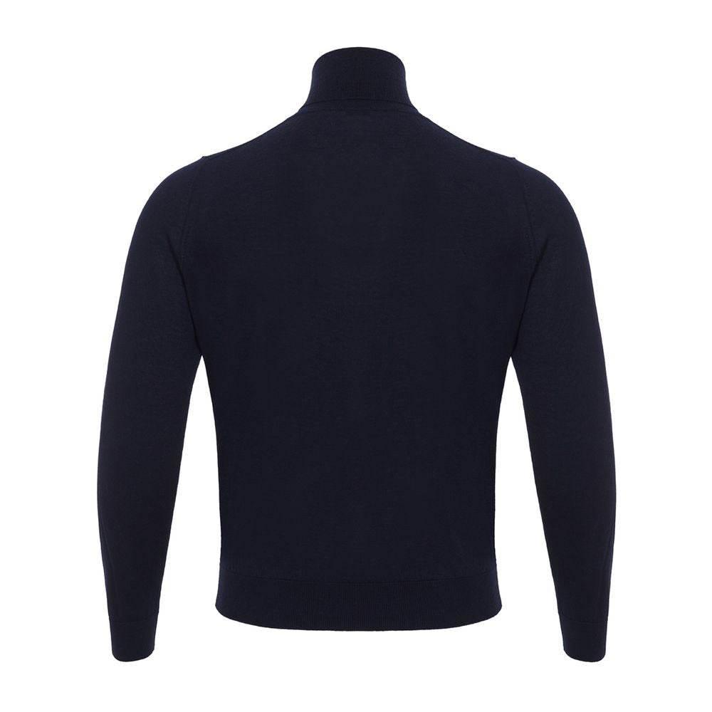 Colombo Blue Cashmere Turtleneck - Hilstor