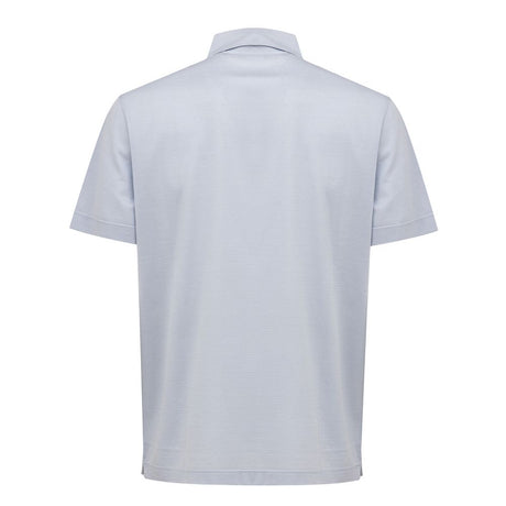 Canali Blue Cotton Polo Shirt