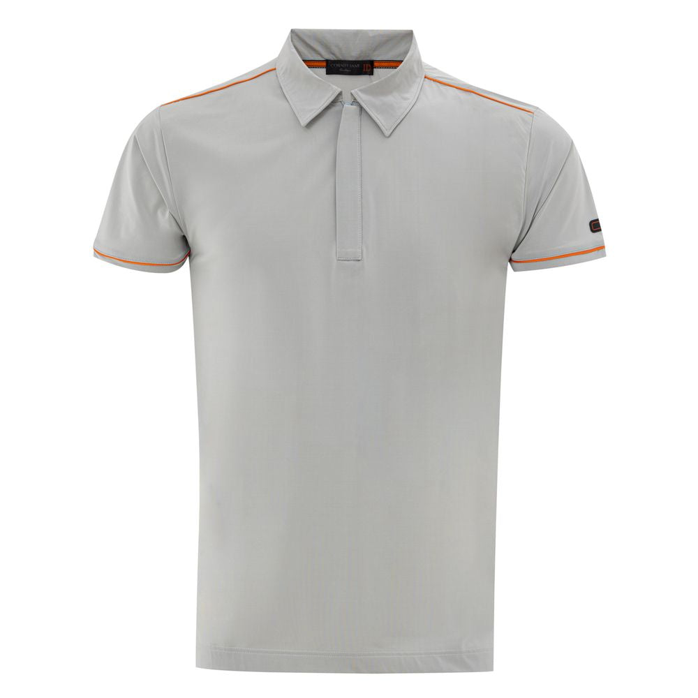 Corneliani grå polyamid poloshirt